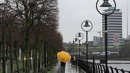 Yellow rain warning issued for two counties