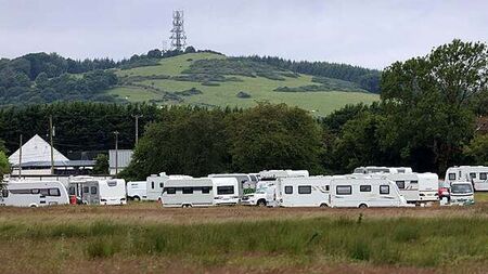 Most caravans parked around Curragh have left, court hears