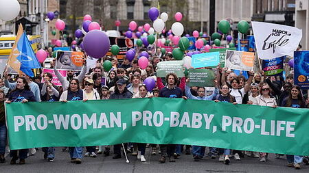Hundreds take part in anti-abortion rally in Dublin