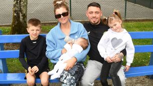 <p>Enjoying the sunshine in Tom Ruane Park in Ballina in April were Noah, Danielle, Cruz, Simon and Daisy Helly from Ballina.	 Picture: John O'Grady</p>