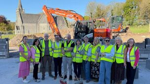 <p>Members of the board and management team of Tubbercurry Family and Childcare Resource Centre at the site visit of their new childcare building.</p>