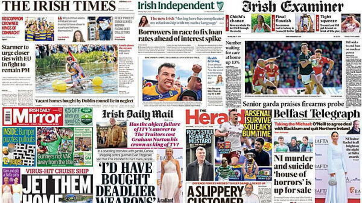 What the papers say: Monday's front pages