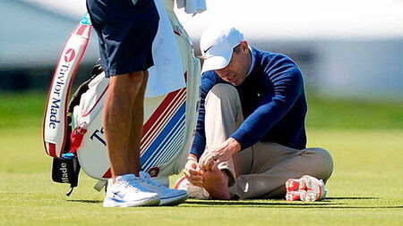 Rory McIlroy troubled by foot problem in US PGA Championship practice