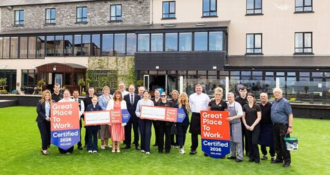 Great Place to Work certification for Sligo hotel