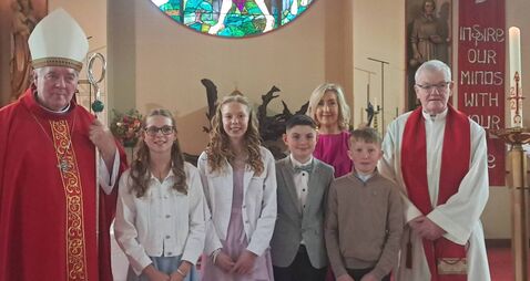 Local Notes: Lacken NS children make their Confirmation.