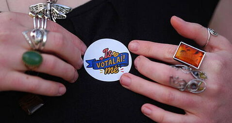 ‘I’m a voter’ stickers handed out in two byelections