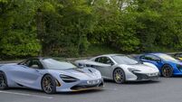 Luxury sports cars were an eye-catching attraction in Mayo town