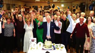 <p>Tom McHale celebrating his 90th birthday.</p>