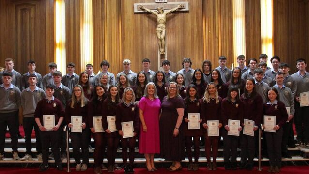 <p>The Class of 2026 from Jesus and Mary Secondary School, Enniscrone, celebrated their graduation ceremony with a Mass last week.</p>