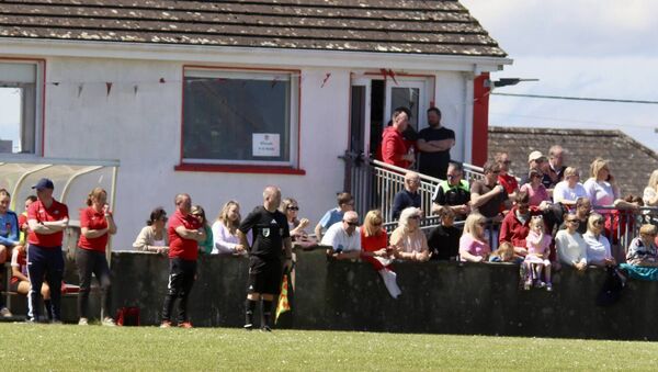 Ballyglass FC Ladies subs and some of the large local support basking in the sunshine during the recent FAI U17 Women’s Cup semi-final against Tramore played in Ballyglass. Picture by Tom Quinn Ballyglass FC Ladies subs and some of the large local support basking in the sunshine during the recent FAI U17 Women’s Cup semi-final against Tramore played in Ballyglass. Picture by Tom Quinn