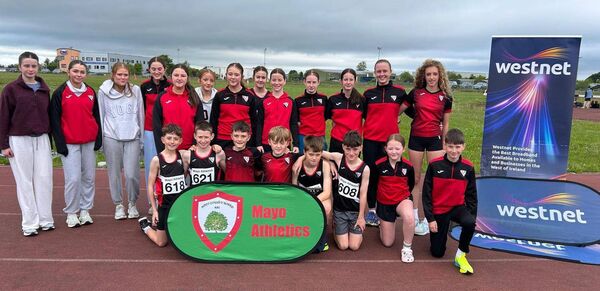 A team of athletes from Swinford AC who competed in Claremorris.