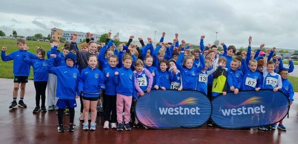 The young members of Claremorris AC who took part in the Mayo Children's Games. 