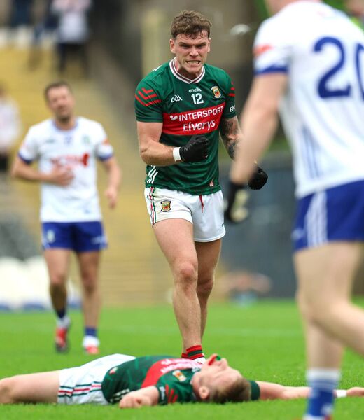 Jordan Flynn celebrates at the full-time whistle.	Pictures: INPHO/James Crombie