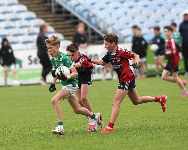 Charlestown's Luke McDermott, who scored 2-7, on the attack in his side's final against St Joseph's, Ballinrobe. Picture: Michael Donnelly Charlestown's Luke McDermott, who scored 2-7, on the attack in his side's final against St Joseph's, Ballinrobe. Picture: Michael Donnelly