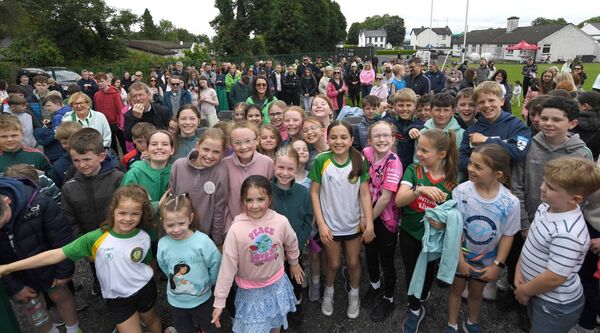 A section of the huge attendance at the official opening of East Mayo Athletic Club’s new state-of-the-art running track and facilities in Charlestown last Sunday. Pictures: David Farrell Photography A section of the huge attendance at the official opening of East Mayo Athletic Club’s new state-of-the-art running track and facilities in Charlestown last Sunday. Pictures: David Farrell Photography