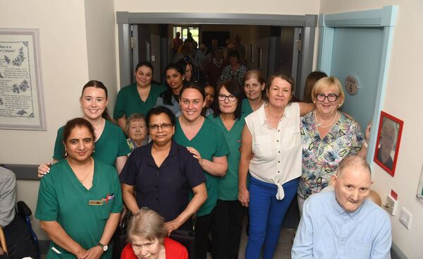 Residents and staff at the opening. Residents and staff at the opening.