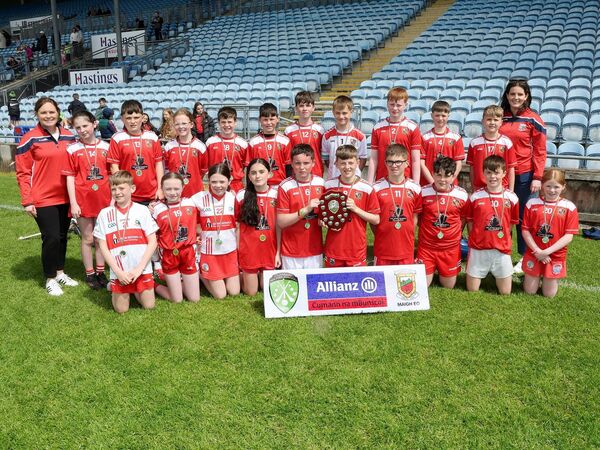 The hurlers of Aghamore NS who defeated nearby Knock NS in the Cumann na mBunscol Division 2 final. The hurlers of Aghamore NS who defeated nearby Knock NS in the Cumann na mBunscol Division 2 final.