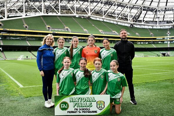 Breaffy NS, who took part in the Girls 'B' Cup at the FAI Primary 5s National Finals. Breaffy NS, who took part in the Girls 'B' Cup at the FAI Primary 5s National Finals.