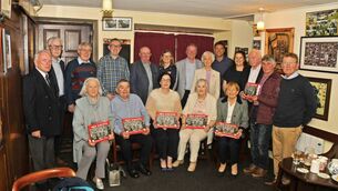 <p>Pictured at the Moy Davitts club event in Guiry's Bar in Foxford were, back row, from left: Cathal Hennelly, Club President; Kieran Heneghan, Michael Lavin, James Laffey, Fergal Geoghegan, Bernie Ryder, Club Secretary; Willie Byrne, club chairperson; Deirdre Bonham, Rory Conway, Yvonne Ruane, Finian Conway, John Gilmore, Paddy Colleran. Front row: Mary O'Neill, Michael Brogan, Alison Bonham, Eithne Brogan, Patricia Colleran. Picture: John O'Grady</p> <p>Pictured at the Moy Davitts club event in Guiry's Bar in Foxford were, back row, from left: Cathal Hennelly, Club President; Kieran Heneghan, Michael Lavin, James Laffey, Fergal Geoghegan, Bernie Ryder, Club Secretary; Willie Byrne, club chairperson; Deirdre Bonham, Rory Conway, Yvonne Ruane, Finian Conway, John Gilmore, Paddy Colleran. Front row: Mary O'Neill, Michael Brogan, Alison Bonham, Eithne Brogan, Patricia Colleran. Picture: John O'Grady</p>