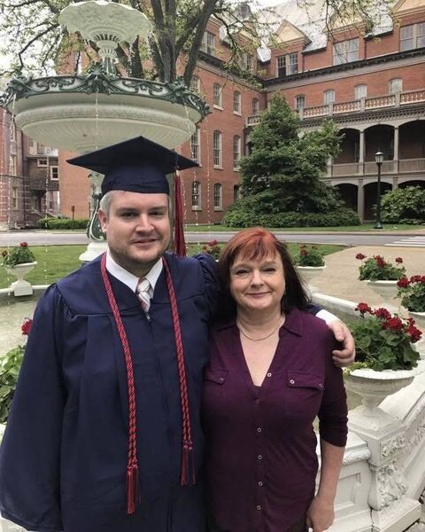 Craig with his mother Anna following his graduation from Shippensburg University. Craig with his mother Anna following his graduation from Shippensburg University.
