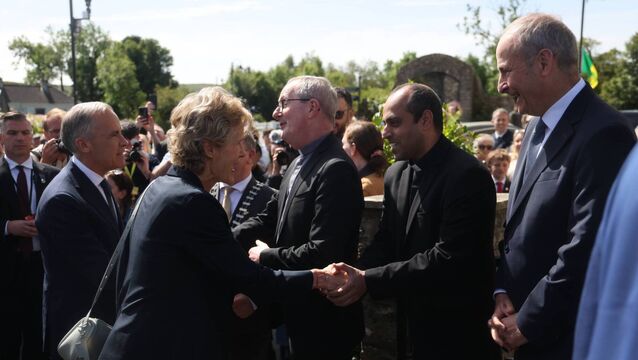 <p>Canadian Prime Minister Mark Carney, visiting his ancestry village Aghagower, Ireland, June 14, 2026. REUTERS/Emilija Jefremova/Pool</p>