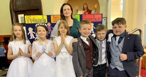 Local Notes: First Holy Communion Class from Templemary NS, Killala.