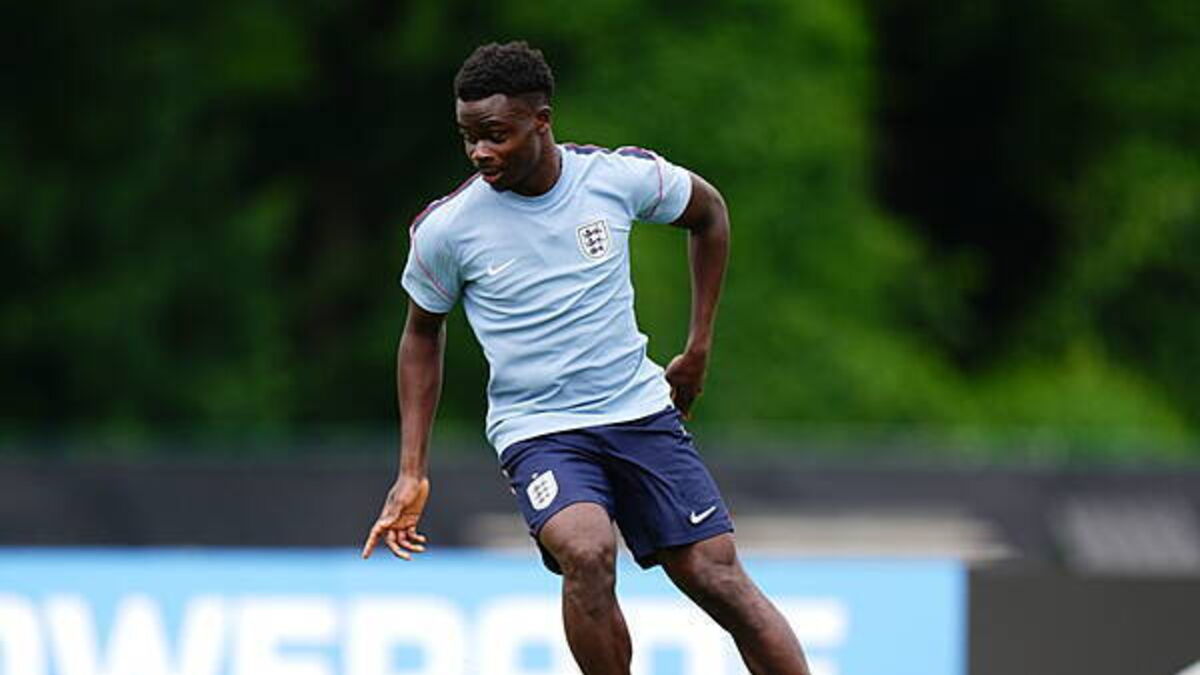 Bukayo Saka returns to training with rest of England squad