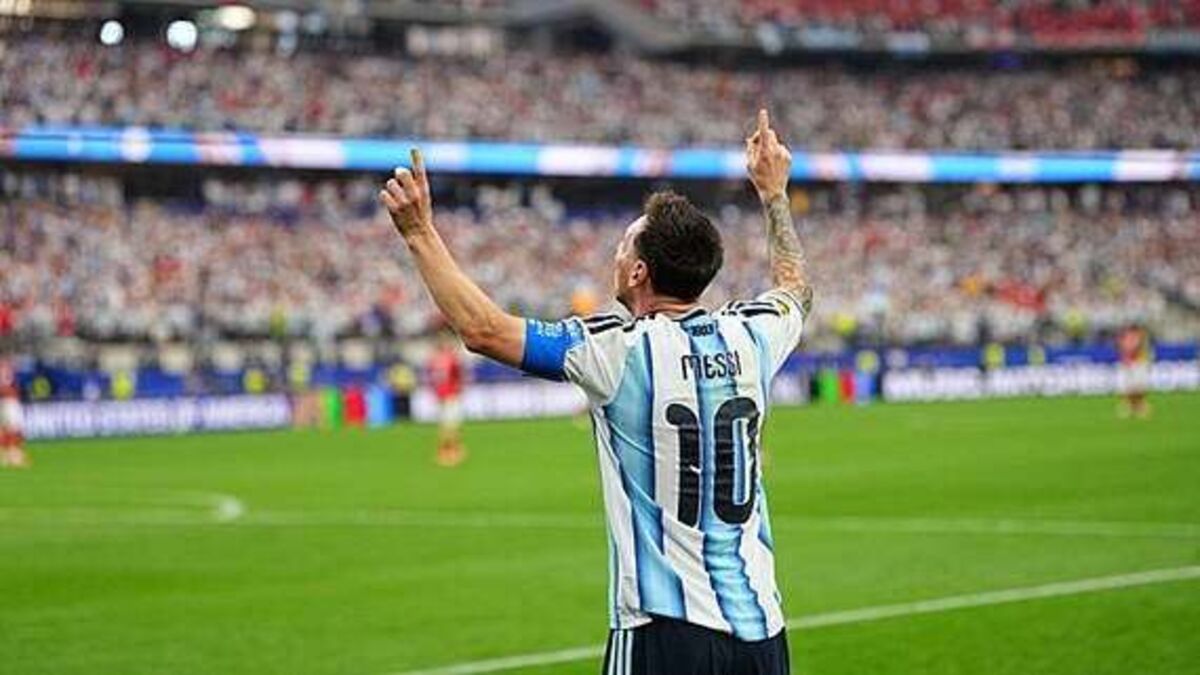 Record-breaking Lionel Messi scores twice as Argentina see off Austria