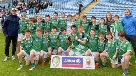 Local Notes: Victorious St Attracta's NS team, Charlestown are Div 1 Cumann na mBunscol winners.