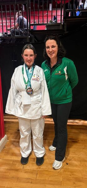 Davina O'Connell with MKA Children's Liason Officer Ann Hanahoe.