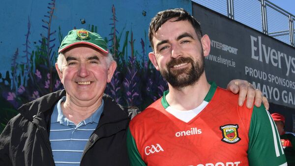 Owen and Aidan Dermody supported Mayo in Hastings Insurance MacHale Park, Castlebar, last Saturday. Picture: David Farrell Photography Owen and Aidan Dermody supported Mayo in Hastings Insurance MacHale Park, Castlebar, last Saturday. Picture: David Farrell Photography