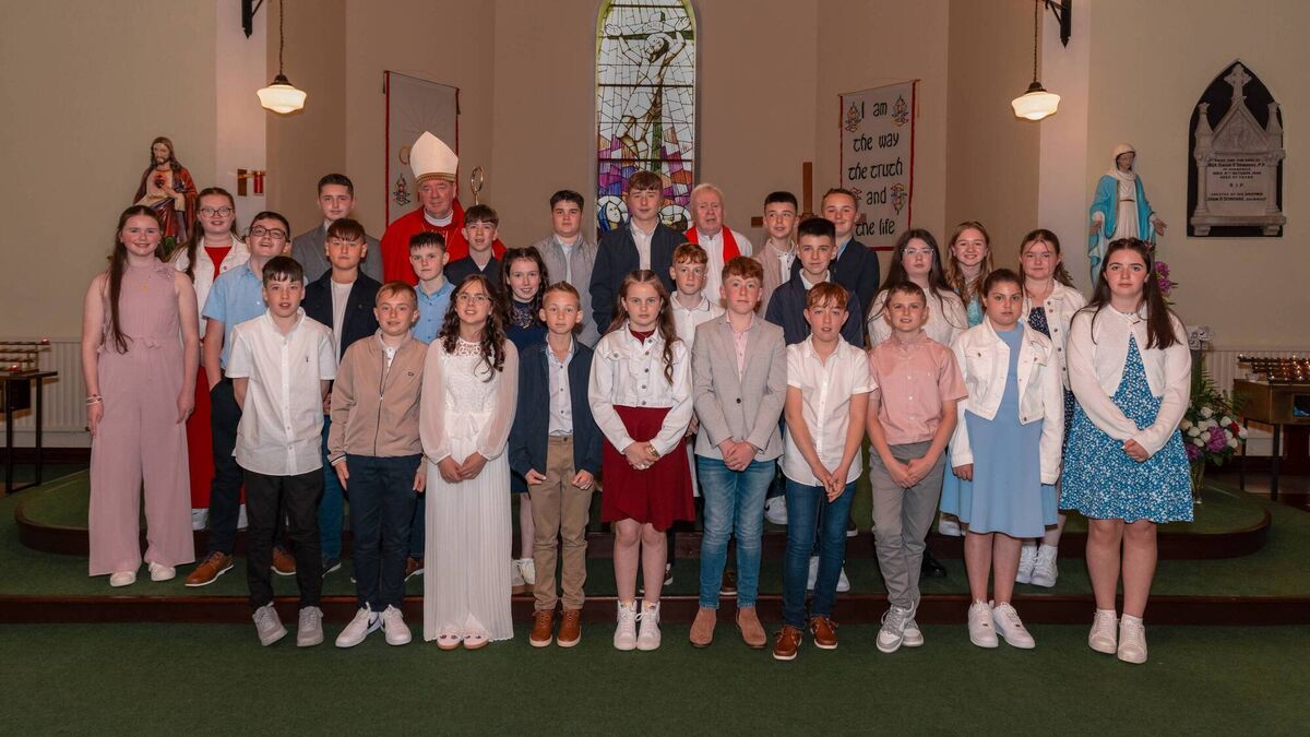 Local Notes: Children from Cloondaff, Lahardane and Rathbane National Schools make their Confirmation.