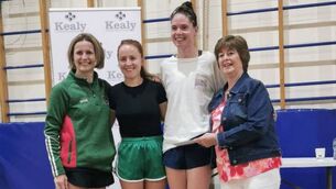 <p>The Mayo AC women's team who finished second at the Dunshaughlin 10k, from left to right, Ruth Carney, Úna Mayock and Michelle Heneghan. </p> <p>The Mayo AC women's team who finished second at the Dunshaughlin 10k, from left to right, Ruth Carney, Úna Mayock and Michelle Heneghan. </p>