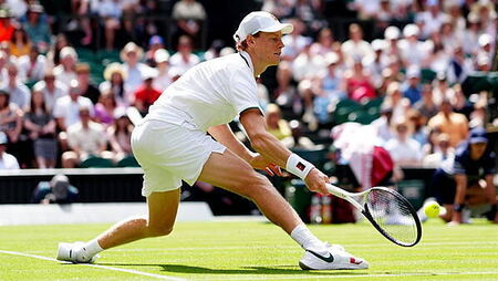 Jannik Sinner bloodied as he survives scare in fierce five-set Wimbledon opener