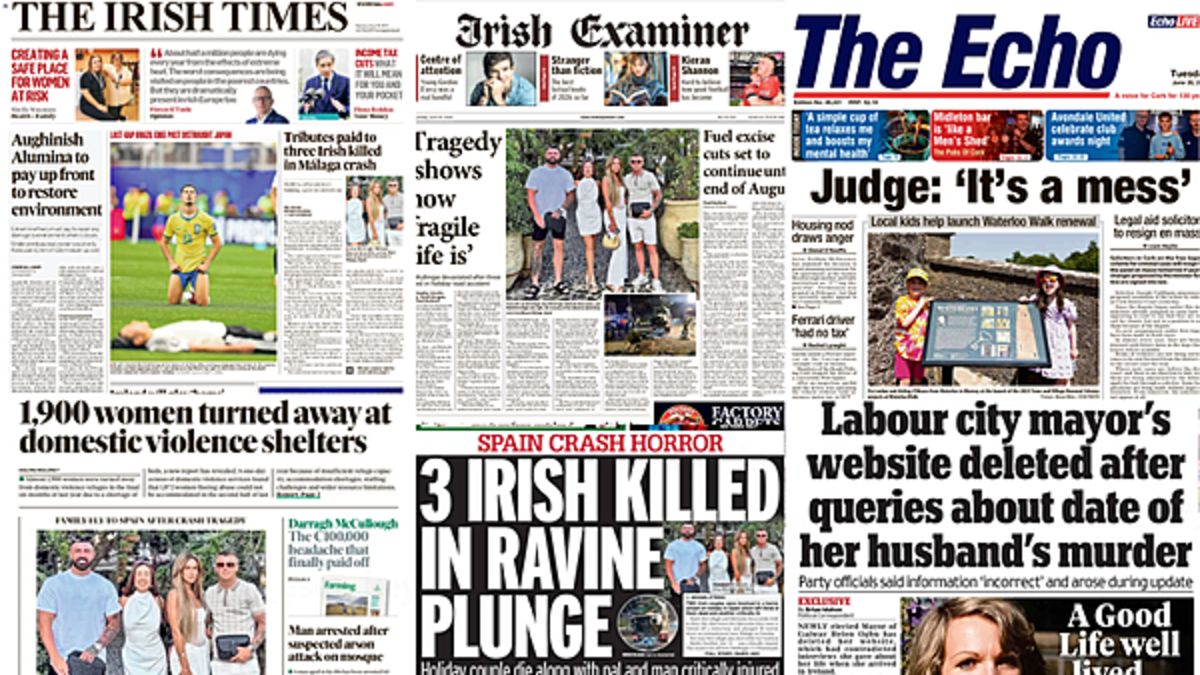 What the papers say: Tuesday's front pages