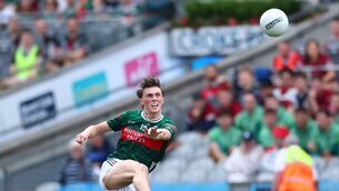 <p>GAA All-Ireland Senior Football Championship Quarter-Final, Croke Park, Dublin 27/6/2026 Cork vs Mayo Mayo’s Kobe McDonald kicks a 2 pointer Mandatory Credit ©INPHO/James Crombie</p> <p>GAA All-Ireland Senior Football Championship Quarter-Final, Croke Park, Dublin 27/6/2026 Cork vs Mayo Mayo’s Kobe McDonald kicks a 2 pointer Mandatory Credit ©INPHO/James Crombie</p>