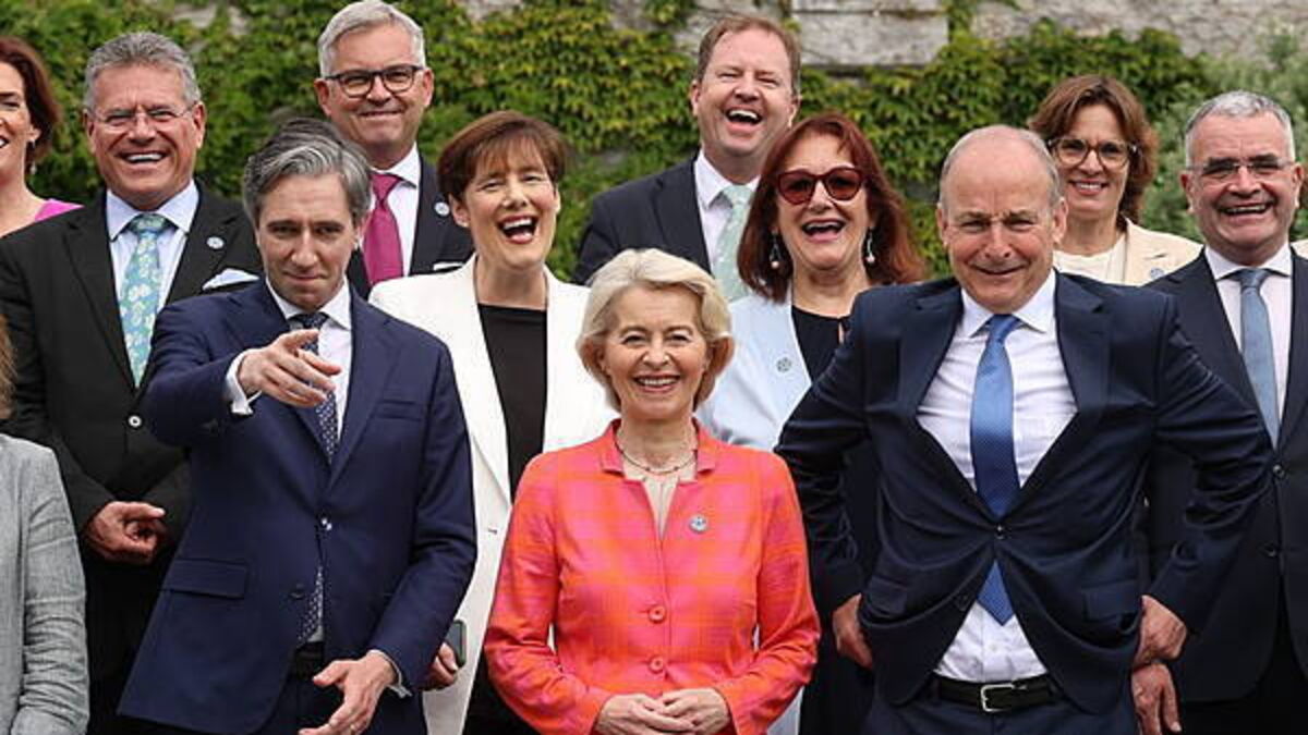 Ursula von der Leyen and EU commissioners meet Irish ministers in Cork