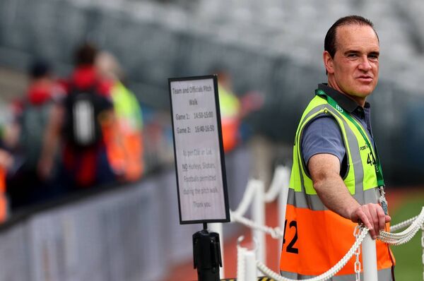 David Coldrick seen working as a steward in Croke Park at Mayo's All-Ireland SFC quarter-final win against Cork. Coldrick will this time find himself in the middle of the pitch as the Meath referee has been appointed to take charge of next Saturday's semi-final between Mayo and Louth. David Coldrick seen working as a steward in Croke Park at Mayo's All-Ireland SFC quarter-final win against Cork. Coldrick will this time find himself in the middle of the pitch as the Meath referee has been appointed to take charge of next Saturday's semi-final between Mayo and Louth.