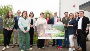 <p>Ballina Autism Friendly Town is partnering with the Mary Robinson Centre Climate and Nature Conference, which takes place in Ballina this week. Pictured at a recent event with the conference organisers are, from left, Annette Kenny (Ballina Autism Friendly Town), John Caulfield (University of Galway and MRC board), Carla, Sinead Donoghue, Laura Dixon (Mayo County Council), Emma Donoghue (MRC), Graghan Orr (IPB Insurance), Edel Hannon (ATU Project Wave), Dara Rowland (MRC), Regina Melvin (MRC board), Elisha Beattie (Ballina Autism Friendly Town) and Jordan Harel (MRC). 	Picture: Alison Laredo</p>