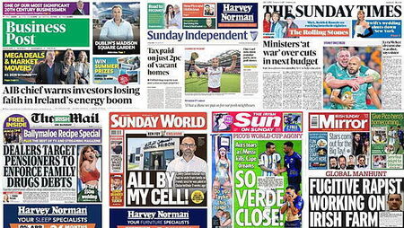 What the papers say: Sunday's front pages