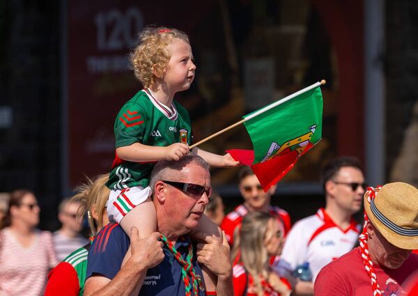 Mayo fans Tim and Enya Conway at last Saturday's match in Croke Park. Picture: INPHO/Tom O’Hanlon Mayo fans Tim and Enya Conway at last Saturday's match in Croke Park. Picture: INPHO/Tom O’Hanlon