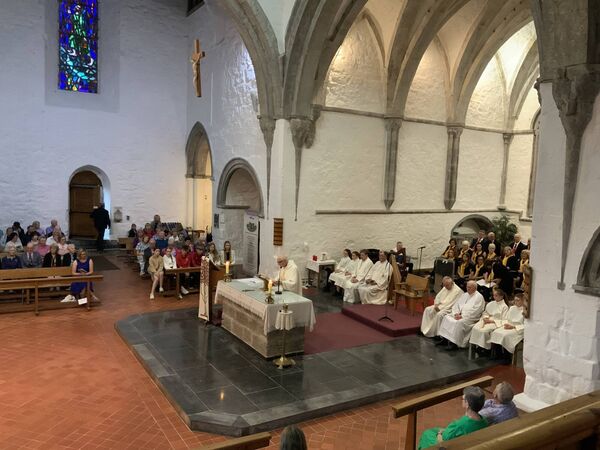 Fr Frank Fahey is pictured celebrating Mass in his beloved Ballintubber Abbey on Saturday, June 17, 2023. The special Mass was to mark the golden jubilee of his ordination to the priesthood. Picture: Tom Quinn Fr Frank Fahey is pictured celebrating Mass in his beloved Ballintubber Abbey on Saturday, June 17, 2023. The special Mass was to mark the golden jubilee of his ordination to the priesthood. Picture: Tom Quinn