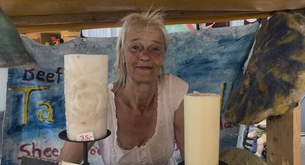 Astrid Alder was selling her handmade beef tallow ornaments. Picture: Eva Garrett Astrid Alder was selling her handmade beef tallow ornaments. Picture: Eva Garrett
