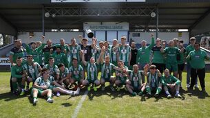 <p>Kilmore captain Sean Brogan throwing the Tonra Cup in celebration with his teammates. Picture: Colin Redmond</p> <p>Kilmore captain Sean Brogan throwing the Tonra Cup in celebration with his teammates. Picture: Colin Redmond</p>