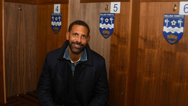 Signed Rio Ferdinand jersey on offer in Mayo raffle