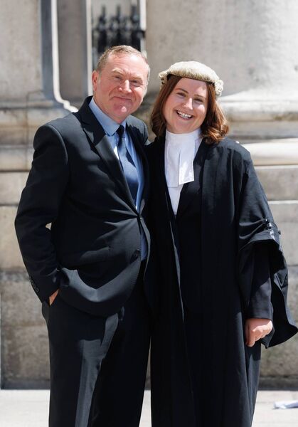 Killasser man and former government advisor Jackie Gallagher with his daughter Amy at this year’s Call to the Bar of new barristers at the Supreme Court in Dublin. 	Picture: Damien Eagers/Julien Behal Photography 