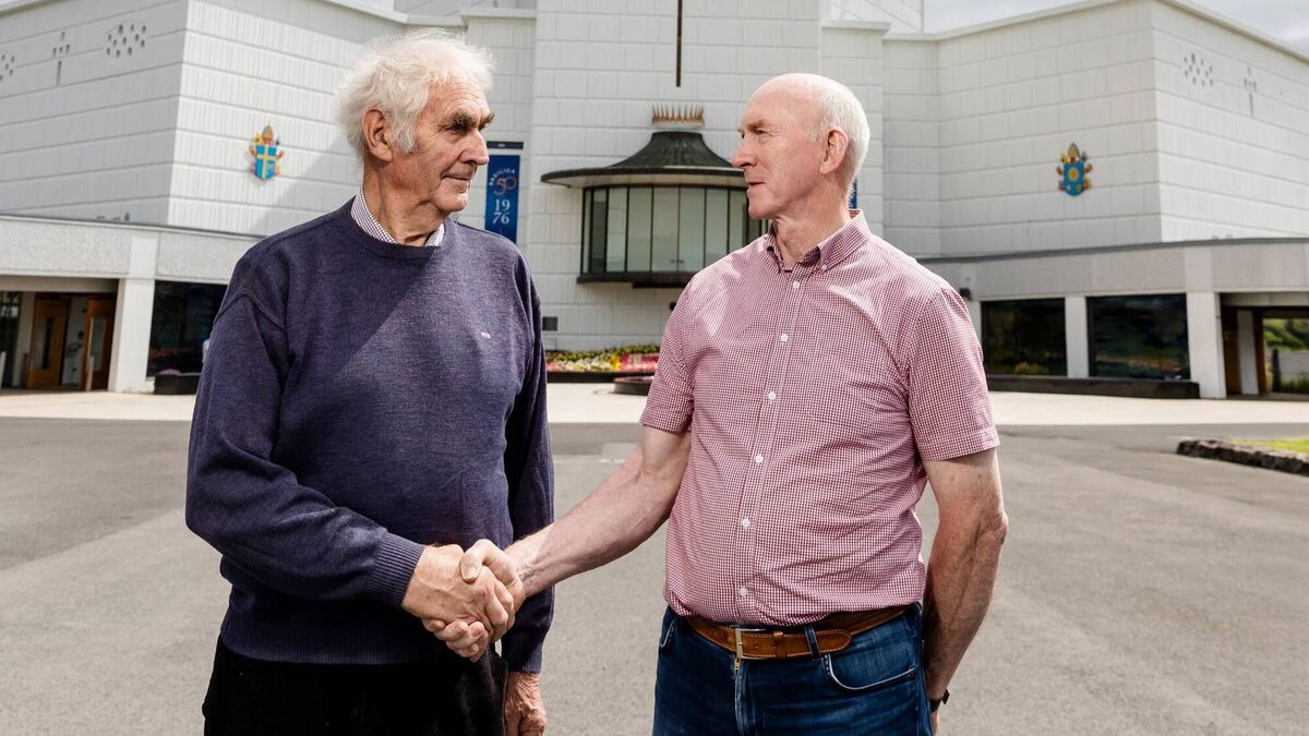 Men who built iconic Mayo building reunite after 50 years