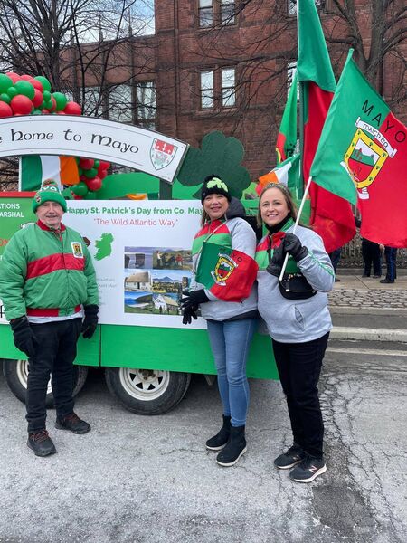 John Morley pictured with his daughters Lorraine and Yvonne at St. Patrick’s Day in Toronto. John Morley pictured with his daughters Lorraine and Yvonne at St. Patrick’s Day in Toronto.
