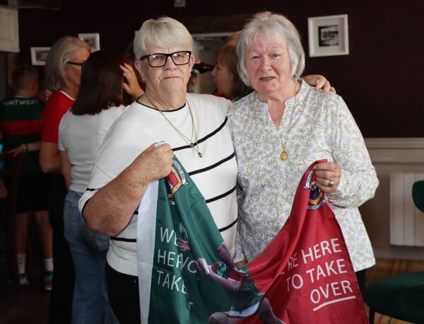 Claire O'Donoghue and Mary Howard wishing the best of luck to their grandsons Ryan and Seamus ahead of Mayo's All-Ireland Final showdown with Kerry. Claire O'Donoghue and Mary Howard wishing the best of luck to their grandsons Ryan and Seamus ahead of Mayo's All-Ireland Final showdown with Kerry.