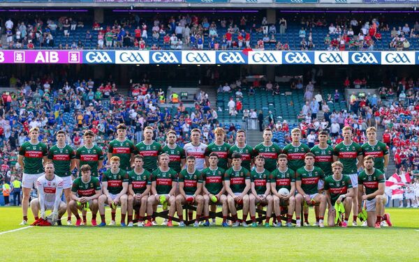 The Mayo senior football team in Croke Park before their clash with Louth in the All-Ireland SFC semi-final. Picture: INPHO/Tom O’Hanlon The Mayo senior football team in Croke Park before their clash with Louth in the All-Ireland SFC semi-final. Picture: INPHO/Tom O’Hanlon